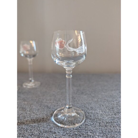 Crystalex Bohemian/Czech Crystal, 5.5" Tulip Cordial Glasses, Set of 6 - Picture 3 of 4